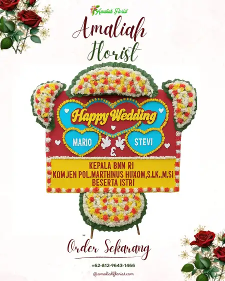 Papan Bunga Pernikahan Legokalong
